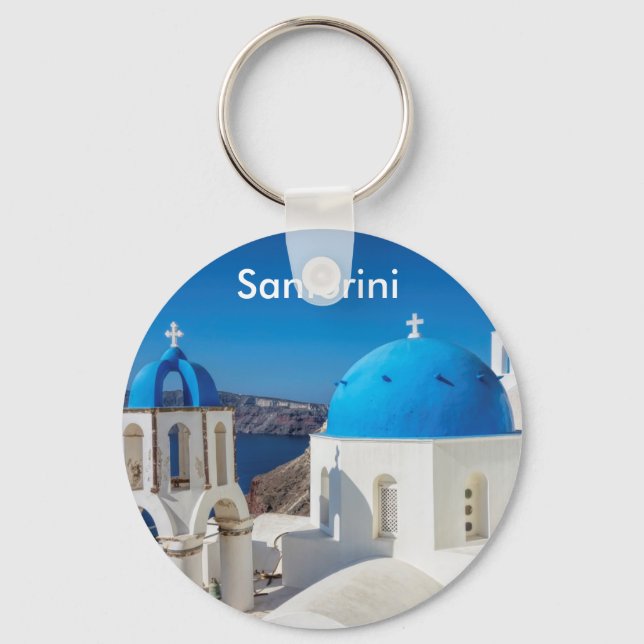 Santorini Greece Keychain (Front)
