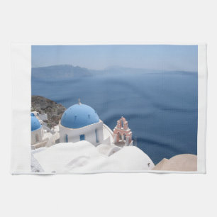 Santorini Greece Kitchen Towel