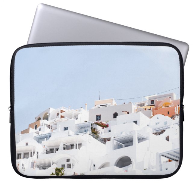 Santorini, greece laptop sleeve (Front)