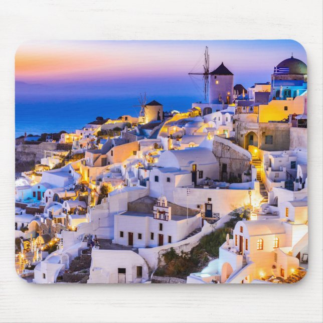 Santorini Greece Mouse Pad (Front)