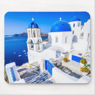 Santorini Greece Mouse Pad