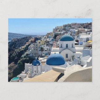 Santorini Greece Postcard