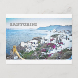 Santorini, Greece Postcard
