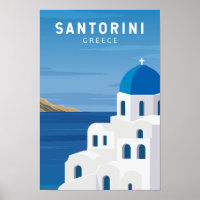Santorini Greece Retro Vintage