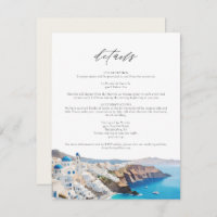 SANTORINI GREECE Skyline Destination Details Card