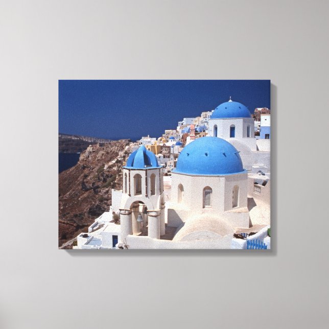 Santorini Greece Stretched Canvas Print (Front)