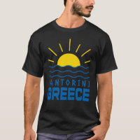 Santorini Greece Sunshine And Sea Men's Black