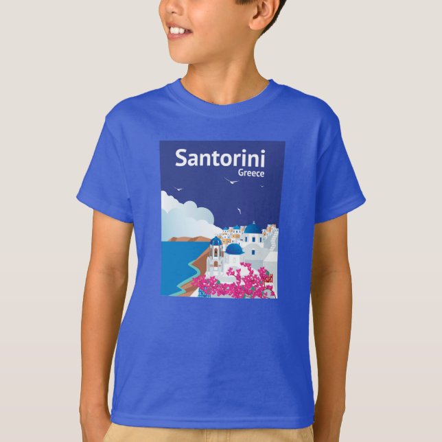 Santorini Greece T-Shirt (Front)