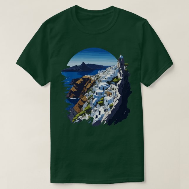 Santorini greece T-Shirt (Design Front)