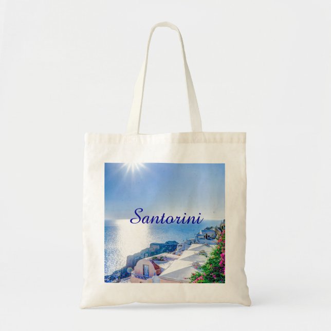 Santorini Greece Tote Bag (Front)