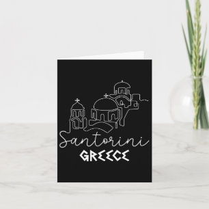 Santorini Greece Travel Destination Summer Family  Card