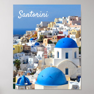 Santorini, Greece - Travel Poster