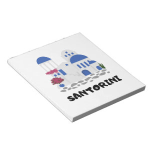 Santorini Greece Vintage Notepad