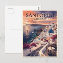 Santorini Greece Vintage Travel
