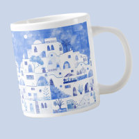 Santorini Greece Watercolor