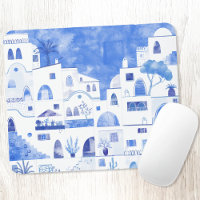 Santorini Greece Watercolor