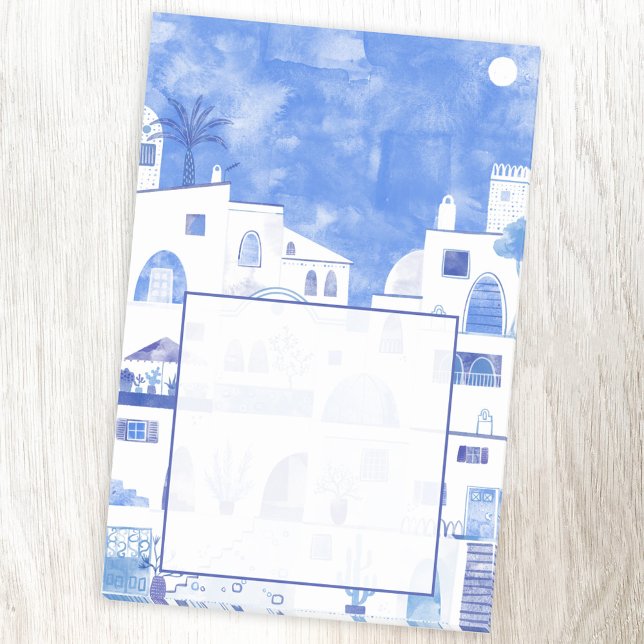 Santorini Greece Watercolor Post-it Notes (Creator Uploaded)