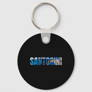 Santorini Greek Island Aegean Sea Greece Vacation Keychain