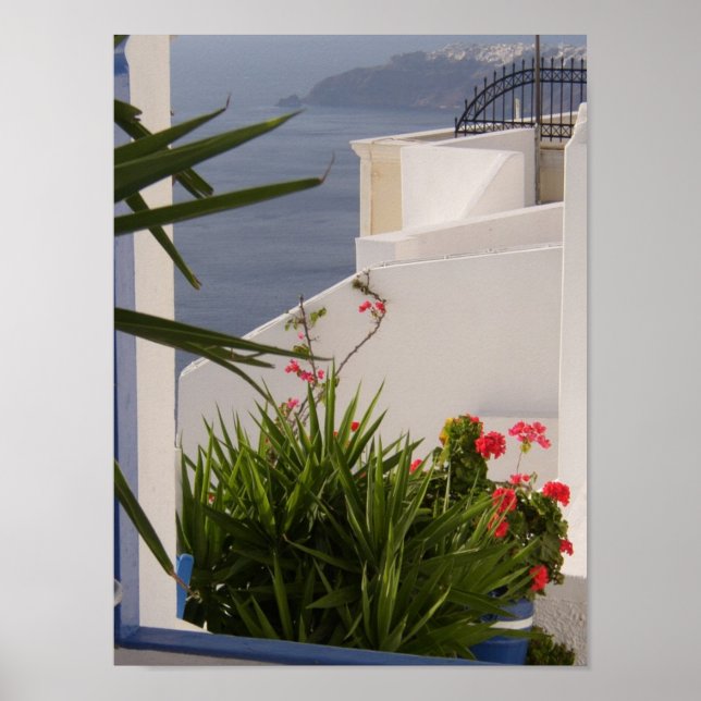 Santorini Greek Islands Poster (Front)