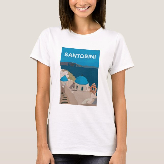 Santorini Greek Islands T-Shirt (Front)