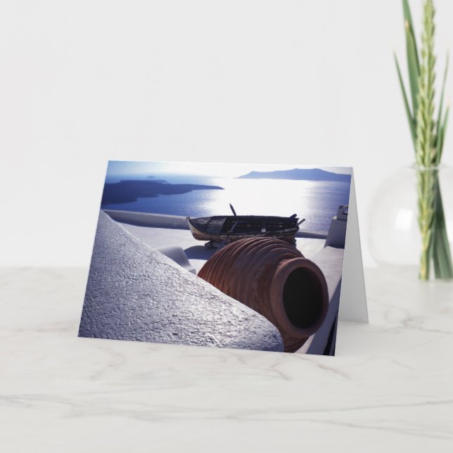 Santorini Greetingcard Card (Front)