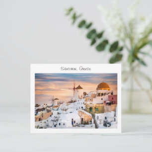 Santorini in Greece Postcard