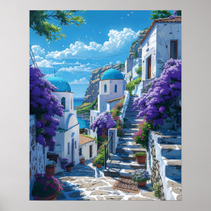 Santorini in Greece Poster