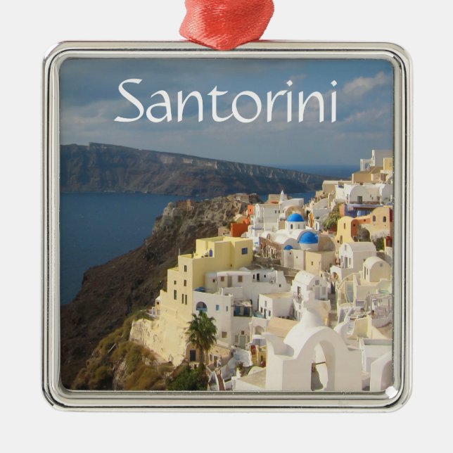Santorini in the Afternoon Sun Metal Ornament (Front)
