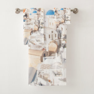 Santorini Island Bliss #3 #wall #art Bath Towel Set