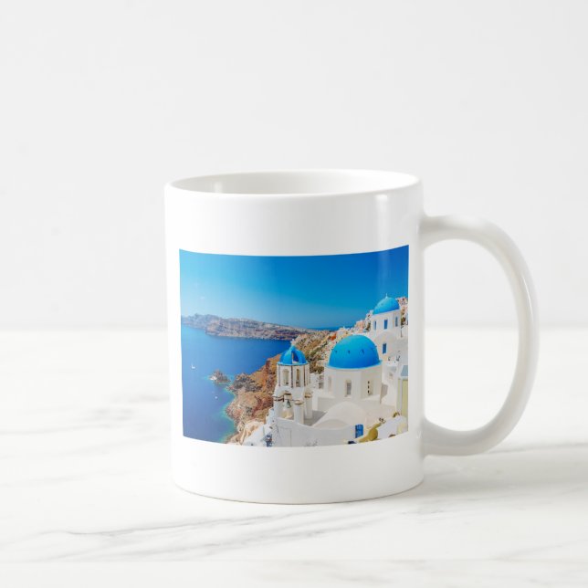 Santorini Island - Caldera, Greece Coffee Mug (Right)