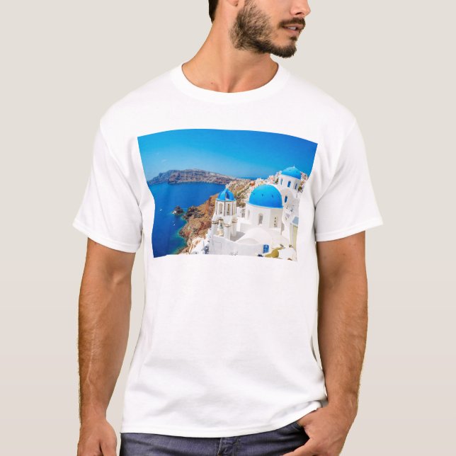 Santorini Island - Caldera, Greece T-Shirt (Front)