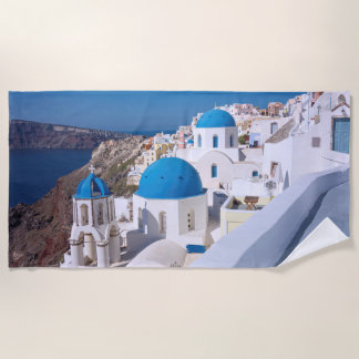 Santorini Island, Greece Beach Towel