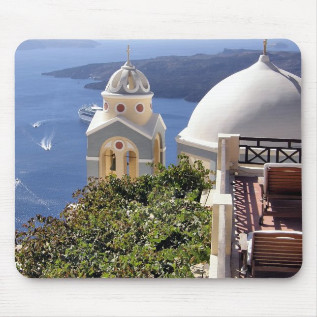 Santorini island mouse pad (Front)