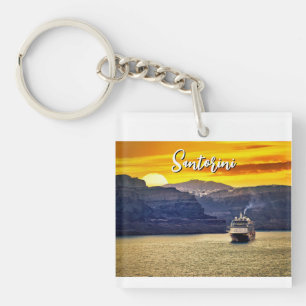 Santorini Keychain