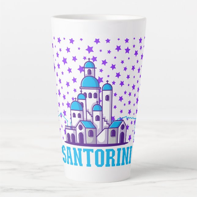 Santorini Memory.b Latte Mug (Front)