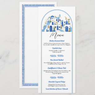 Santorini Menu Greece Greek Wedding