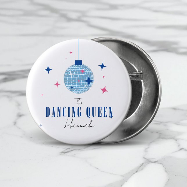 Santorini Musical disco bride bachelorette 1 Inch Round Button (Creator Uploaded)