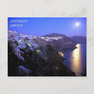 SANTORINI NIGHT POSTCARD