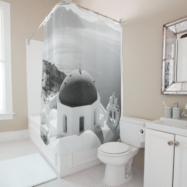 Santorini Oia Bliss Black & White #2 #wall #decor  (In Situ)