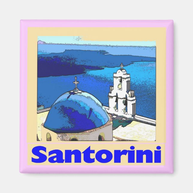 Santorini Poster Magnet (Front)