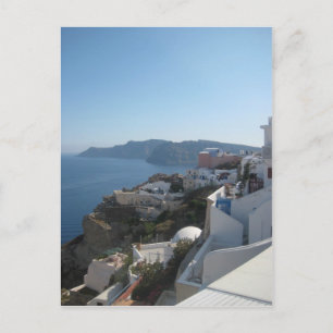 Santorini Rooftops Postcard