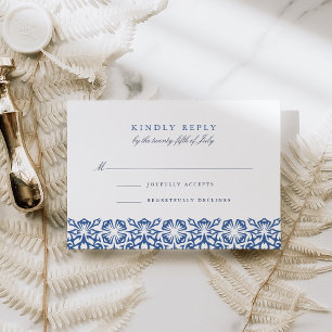 Santorini RSVP Card   Lapis