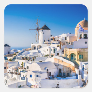 Santorini  square sticker