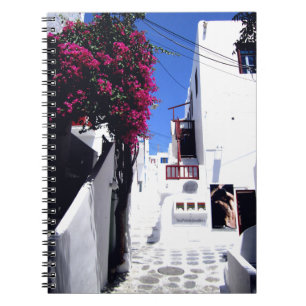 Santorini street notebook
