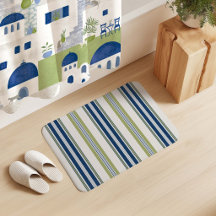 Santorini stripes blue green grey
