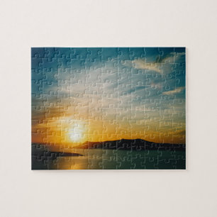 Santorini sunset, Greece Jigsaw Puzzle