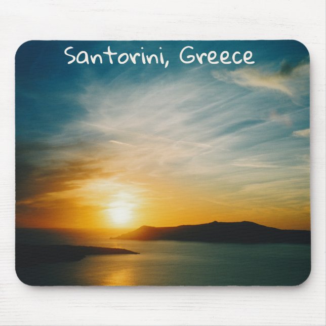 Santorini sunset, Greece Mouse Pad (Front)