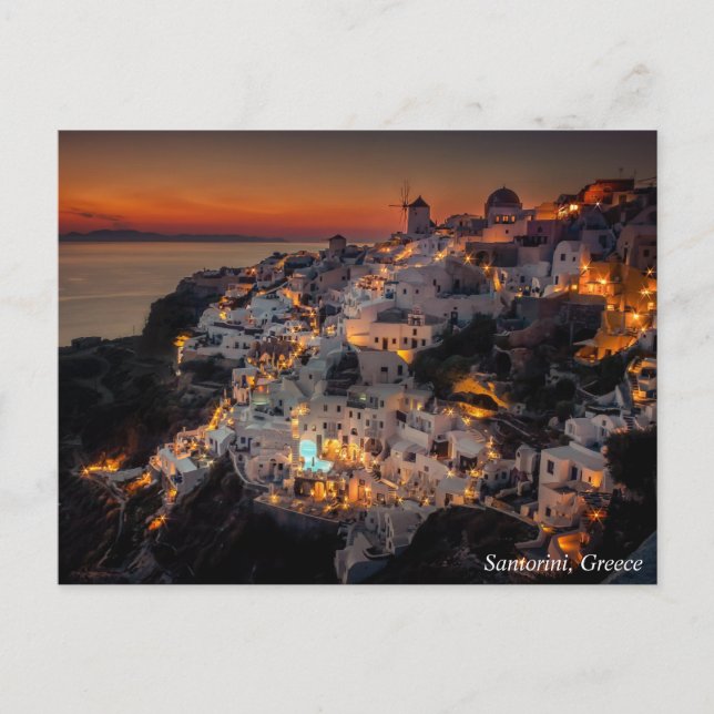 Santorini Sunset, Greece Postcard (Front)