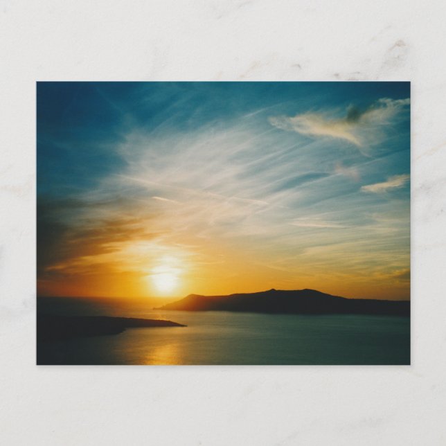 Santorini sunset, Greece Postcard (Front)