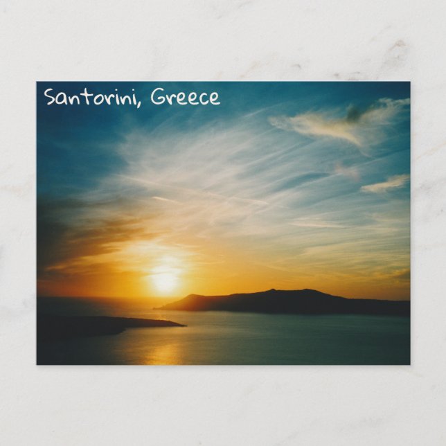 Santorini sunset, Greece Postcard (Front)